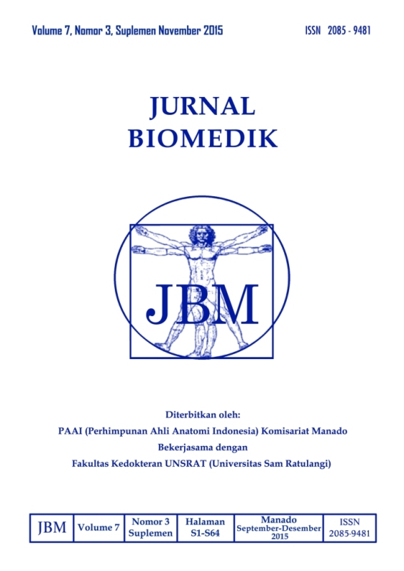 					View Vol. 7 No. 3 (2015): JURNAL BIOMEDIK : JBM Suplemen
				
