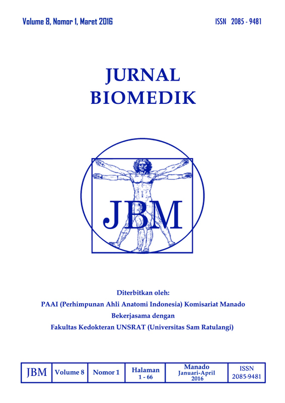 					View Vol. 8 No. 1 (2016): JURNAL BIOMEDIK : JBM
				