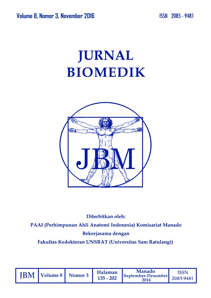 					View Vol. 8 No. 3 (2016): JURNAL BIOMEDIK : JBM
				