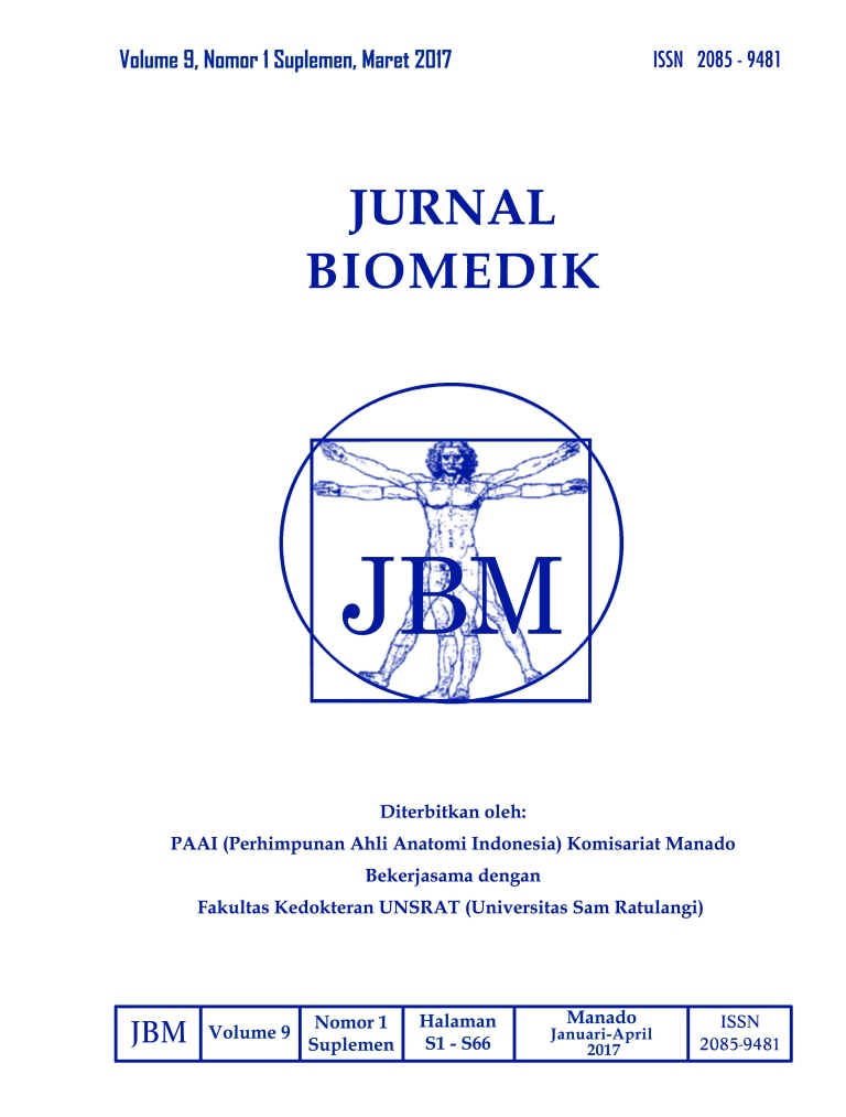					View Vol. 9 No. 1 (2017): JURNAL BIOMEDIK : JBM Suplemen
				