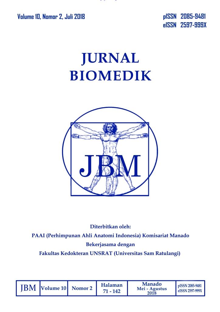 					View Vol. 10 No. 2 (2018): JURNAL BIOMEDIK : JBM
				