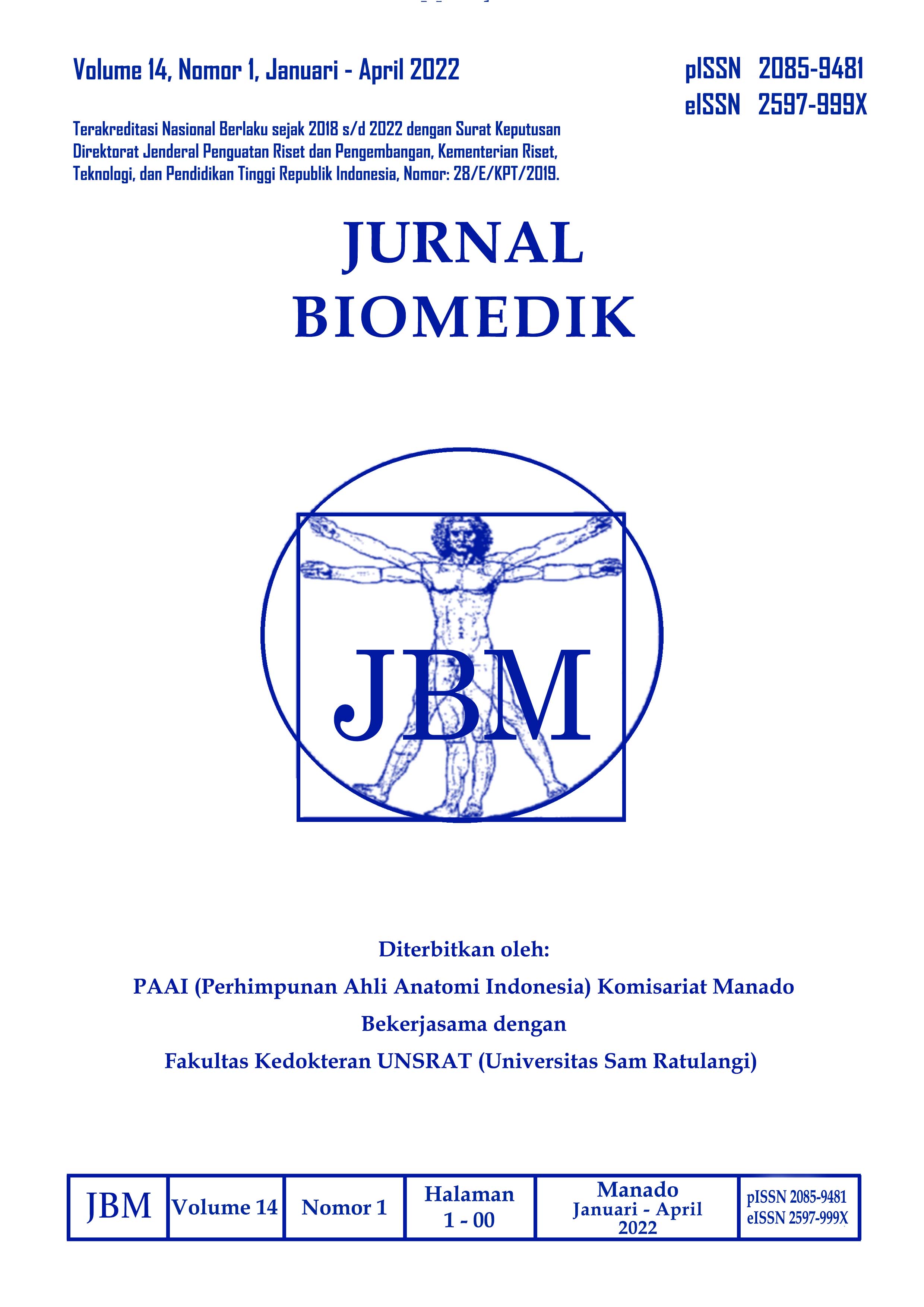					View Vol. 14 No. 1 (2022): JURNAL BIOMEDIK : JBM
				