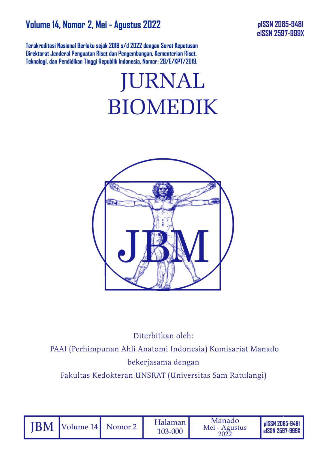 					View Vol. 14 No. 2 (2022): JURNAL BIOMEDIK : JBM
				