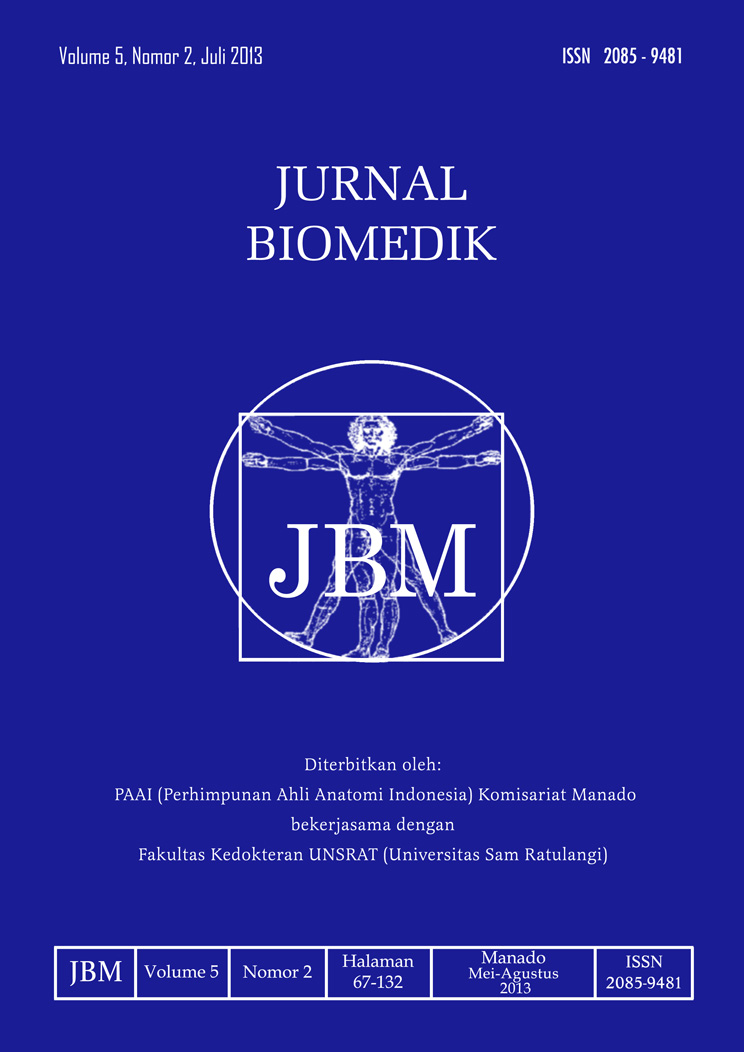 					View Vol. 5 No. 2 (2013): JURNAL BIOMEDIK : JBM
				