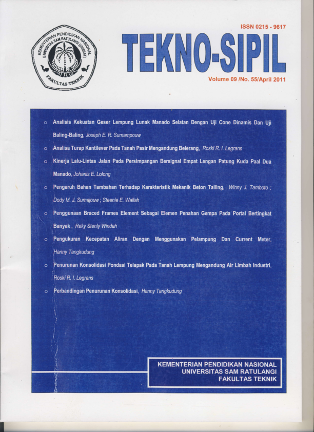 					View Vol. 9 No. 55 (2011): JURNAL TEKNO-SIPIL
				
