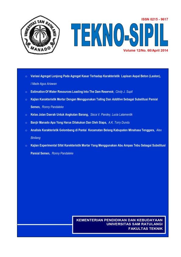 					View Vol. 12 No. 60 (2014): JURNAL TEKNO-SIPIL
				