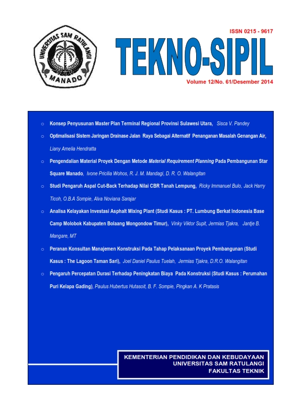 					View Vol. 12 No. 61 (2014): JURNAL TEKNO-SIPIL
				