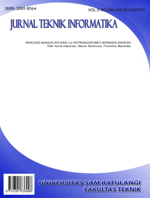 					View Vol. 5 No. 2 (2015): Jurnal Teknik Informatika
				