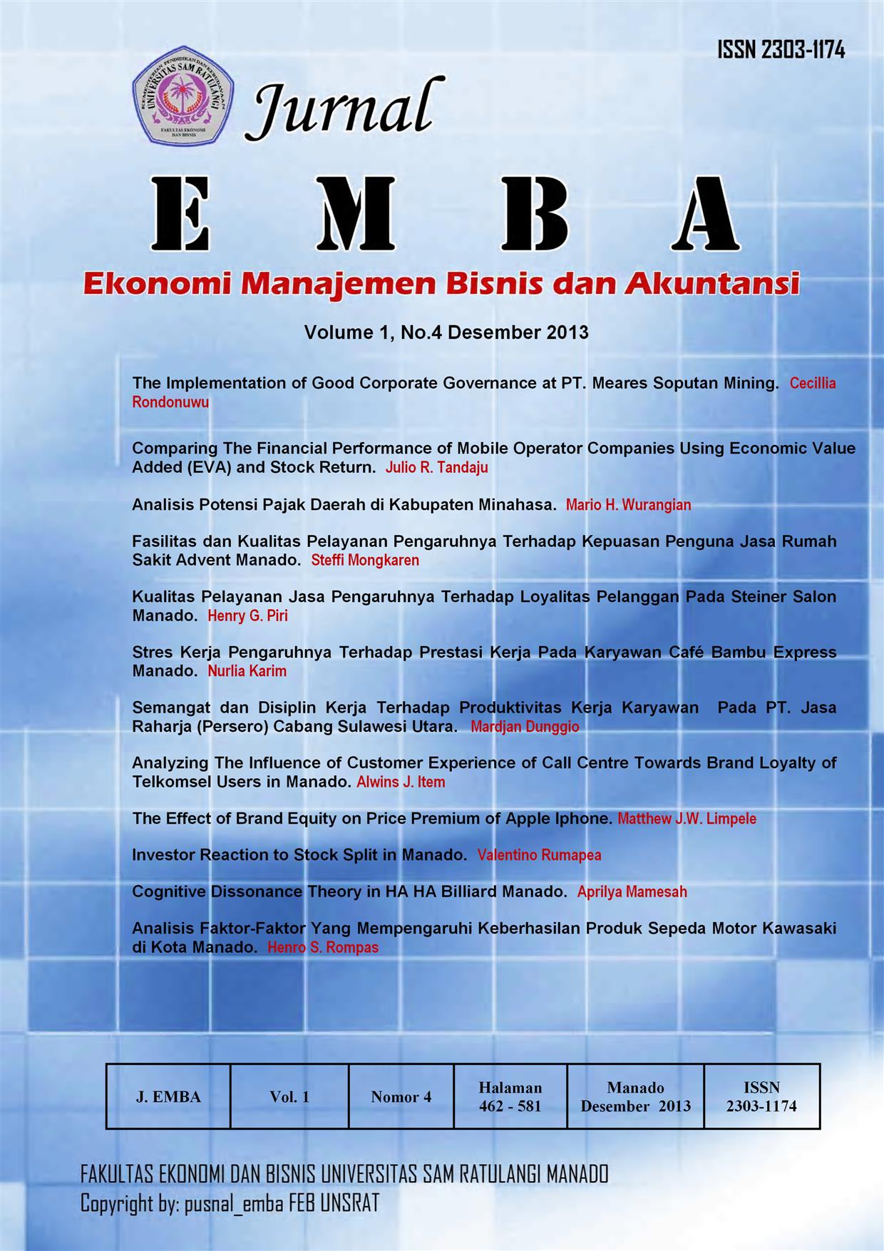 					View Vol. 1 No. 4 (2013): Jurnal EMBA, HAL 462 - 581
				