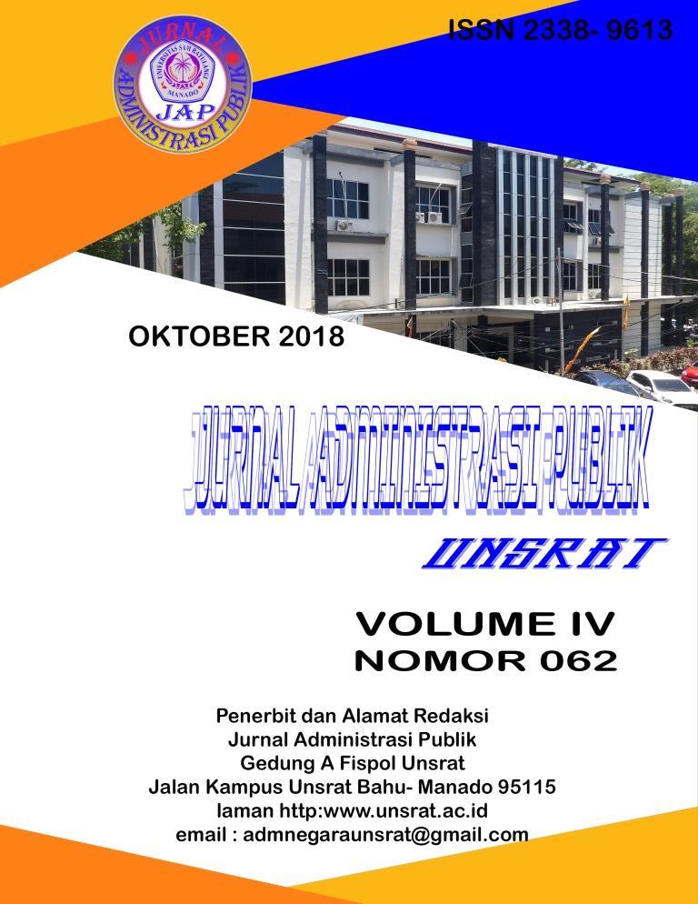 					View Vol. 4 No. 63 (2018): JURNAL ADMINISTRASI PUBLIK
				