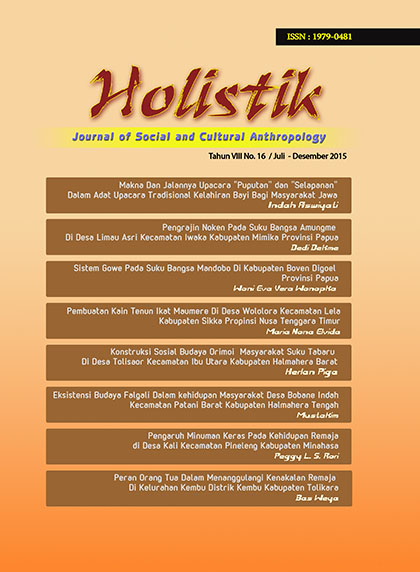 					View HOLISTIK, Tahun VIII No. 16 / Juli - Desember 2015
				