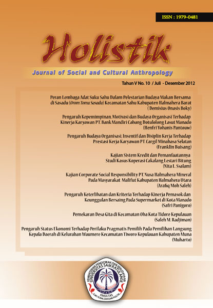 					View HOLISTIK, Tahun V No 10 / Juli - Desember 2012
				