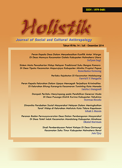 					View HOLISTIK, Tahun VII No. 14 / Juli - Desember 2014
				