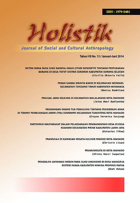 					View HOLISTIK, Tahun VII No. 13 / Januari - Juni 2014
				