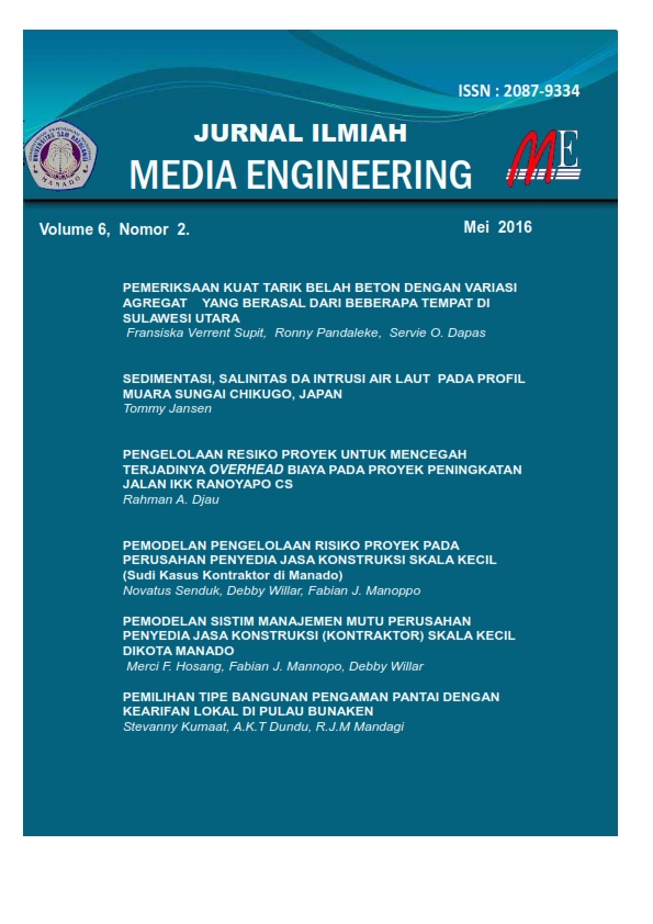 					View Vol. 6 No. 2 (2016): JURNAL ILMIAH MEDIA ENGINEERING
				