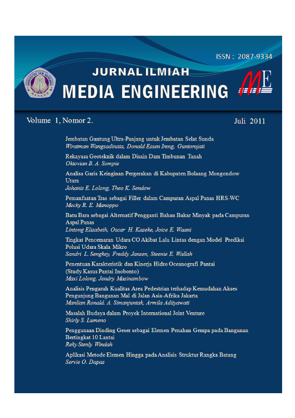 					View Vol. 1 No. 2 (2011): JURNAL ILMIAH MEDIA ENGINEERING
				