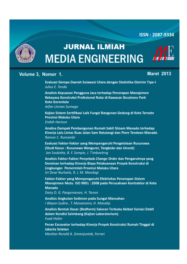 					Lihat Vol 3 No 1 (2013): JURNAL ILMIAH MEDIA ENGINEERING
				