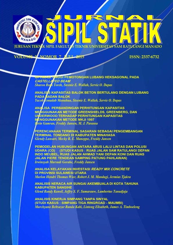 					Lihat Vol 3 No 7 (2015): JURNAL SIPIL STATIK
				