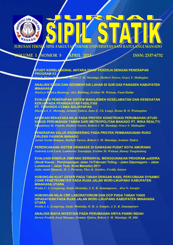 					Lihat Vol 1 No 5 (2013): JURNAL SIPIL STATIK
				