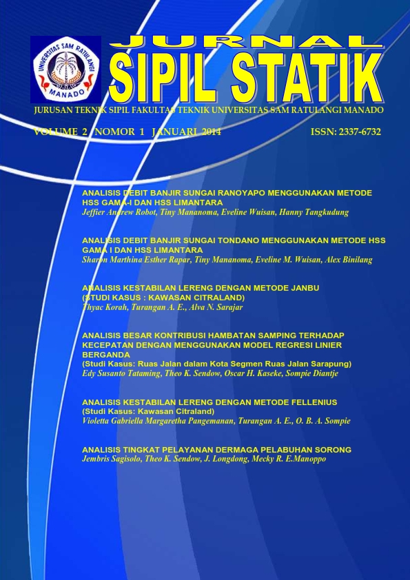 					View Vol. 2 No. 1 (2014): JURNAL SIPIL STATIK
				