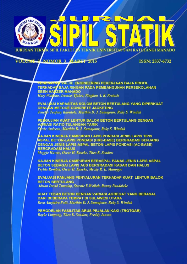 					Lihat Vol 3 No 3 (2015): JURNAL SIPIL STATIK
				
