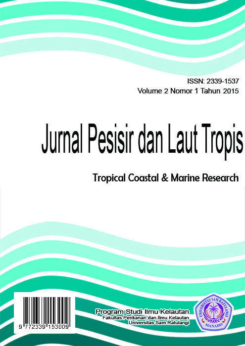 					View Vol. 3 No. 2 (2015): JURNAL PESISIR DAN LAUT TROPIS
				