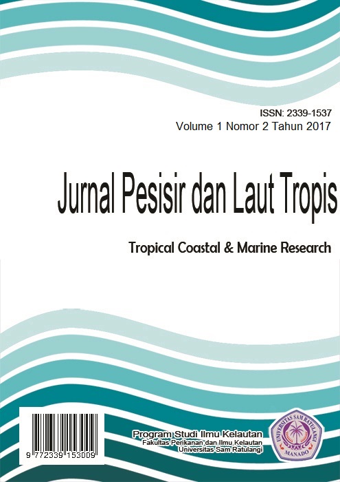 					View Vol. 5 No. 2 (2017): JURNAL PESISIR DAN LAUT TROPIS
				