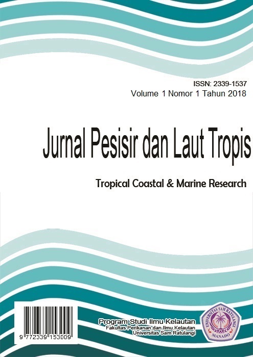 					View Vol. 6 No. 1 (2018): JURNAL PESISIR DAN LAUT TROPIS
				