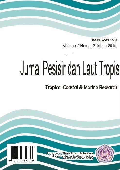 					View Vol. 7 No. 2 (2019): JURNAL PESISIR DAN LAUT TROPIS
				