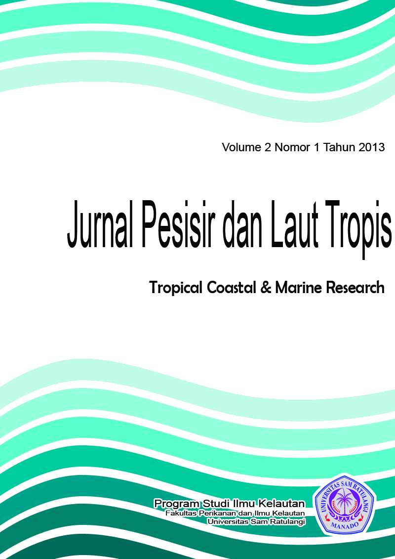 					View Vol. 1 No. 2 (2013): JURNAL PESISIR DAN LAUT TROPIS
				