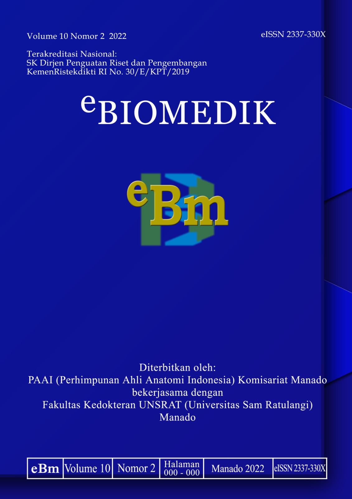 					View Vol. 10 No. 2 (2022): eBiomedik
				