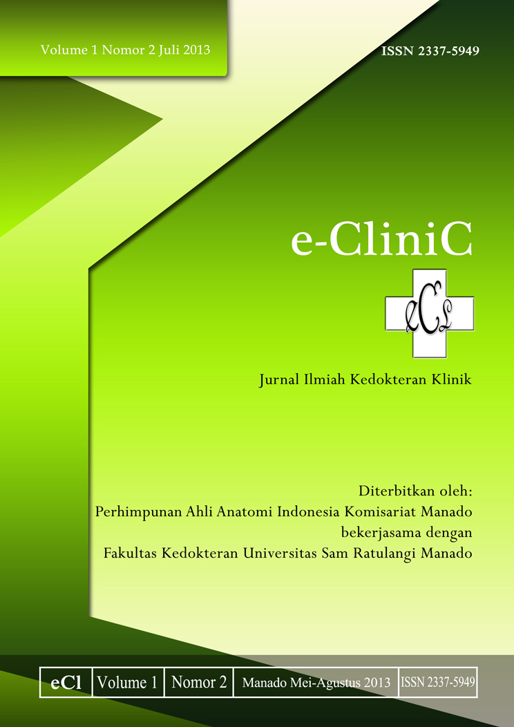 					View Vol. 1 No. 2 (2013): Jurnal e-CliniC
				