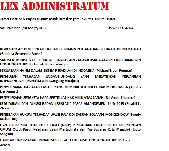 					View Vol. 1 No. 3 (2013): Lex Administratum
				