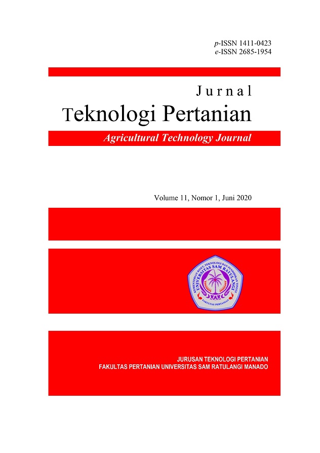 Jurnal Teknologi Pertanian (Agricultural Technology Journal) Vo. 11 No. 1, Juni 2020