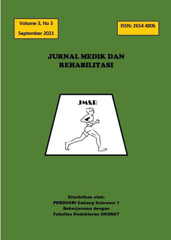 					View Vol. 3 No. 3 (2021): JURNAL MEDIK DAN REHABILITASI (JMR) VOLUME 3 NOMOR 3, SEPTEMBER 2021
				
