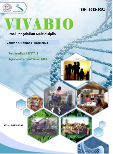 					View Vol. 5 No. 1 (2023): VIVABIO:Jurnal Pengabdian Multidisiplin
				