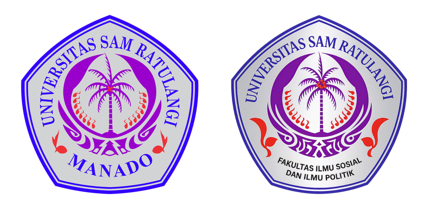 Sam Ratulangi University and Faculty of Social and Political Sciences logos